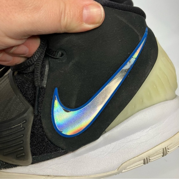 Nike Kyrie 6 sneakers black white iridescent mens size 9.5 athletic activewear - Picture 12 of 13